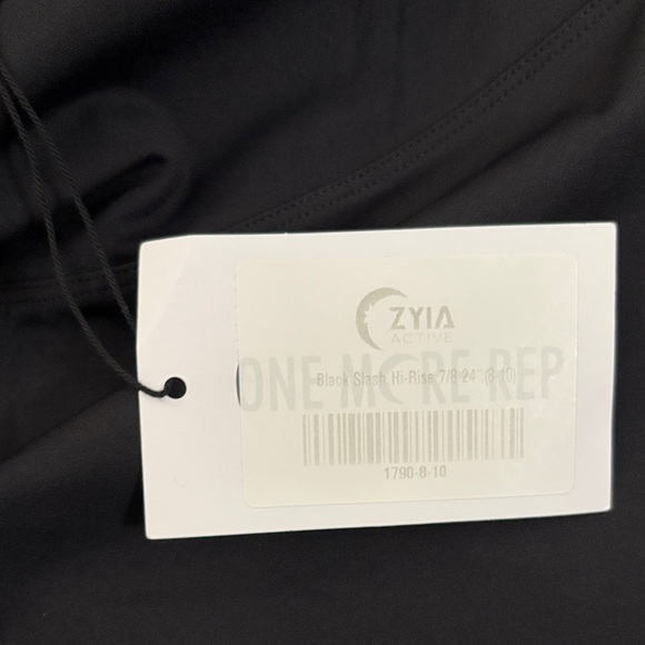 ZYIA Black Slash Women's Leggings - Picture 3 of 10